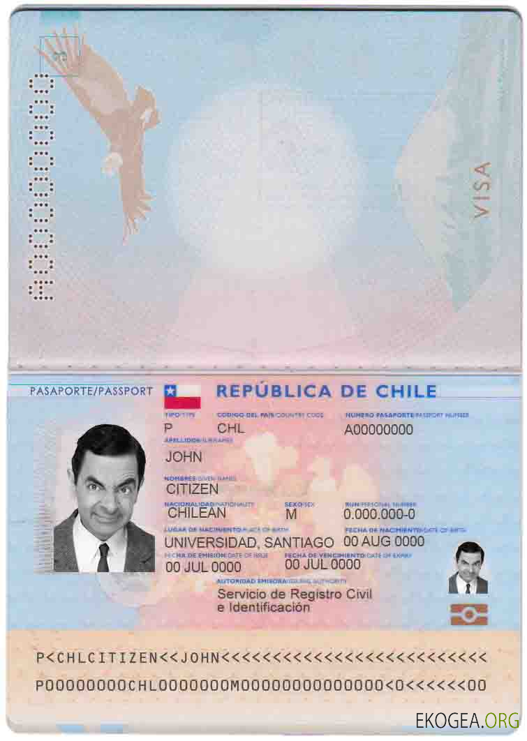 Passeport chilien template Passeport chilien template